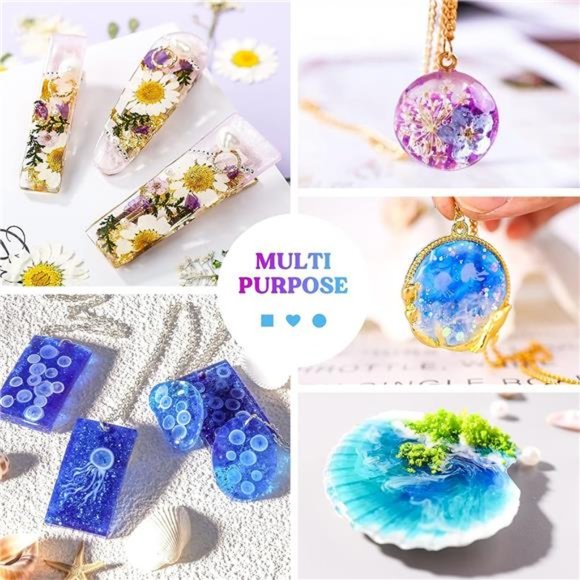 UV Resin Kit with Light,153Pcs Resin Jewelry MakingKit with Highly Clear UVResin - Picture 2 of 6